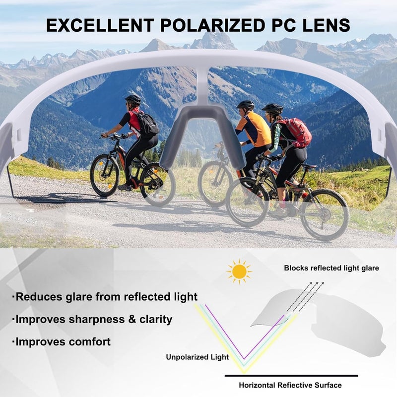 BangLong Polarized Sports Sunglasses for Men Women - UV Protection Sun Glasses for Running Baseball Cycling Bike Fishing - Image 2
